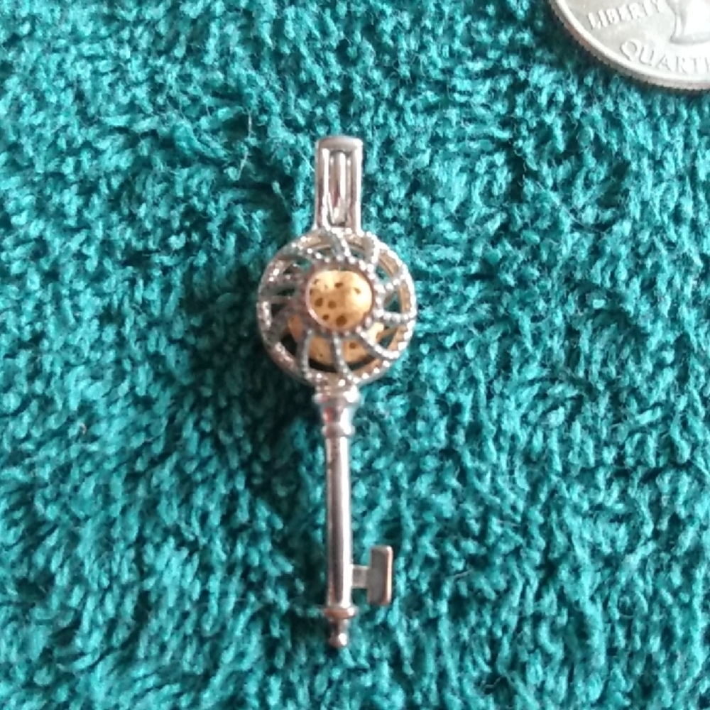 Silver Key Pendant with Colorful Beads - Picture 6 of 6